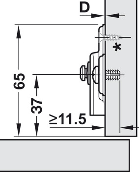 križna montažna ploščica, za modul 95°