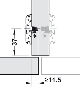 križna montažna ploščica, Clip/Clip Top, za privijanje s predmontiranimi euro-vijaki