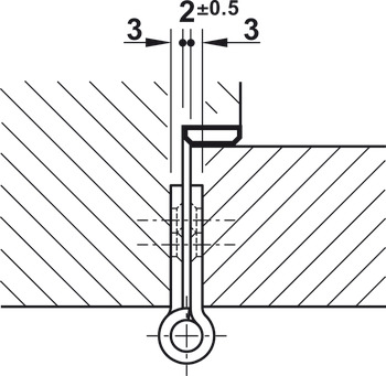 Vratni tečaj za privijačenje, DHB 1212, za nebrazdana vrata, velikost 76 mm