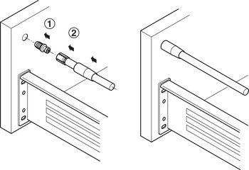 komplet vzdolžnih prečk, za sistem vodil z enojno kovinsko stranico, Häfele Matrix Box Single A