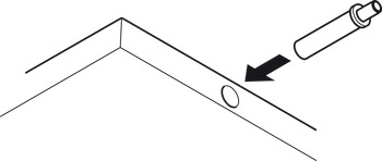 križna priključna ploščica, za blažilec zapiranja vrat, s pripomočkom za pozicioniranje