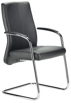 stol za javno uporabo XL, C2011, Oblazinjen sedež in naslon za hrbet: prevleka iz usnja
