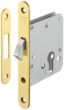 vdolbna ključavnica, za drsna vrata, z ukrivljenim zaklepom, Startec, profilni cilinder
