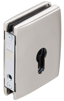ključavnica za drsna vrata, z ukrivljenim zaklepom, za steklena drsna vrata