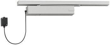 samozapiralo vrat, montirano zgoraj, Dorma TS 99 FLR-K v Contur Design, z drsno tirnico, vgrajenim javljalnikom dima in prosto gibljivostjo, EN 2-5