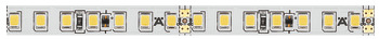 LED trak, Häfele Loox5 LED 3051 24 V 8 mm 2-pol. (enobarvni), 140 LED sijalk/m, 14,4 W/m, IP20