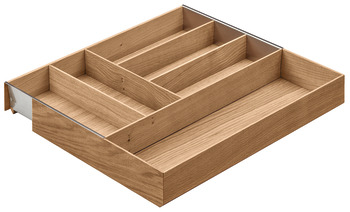 vložek za jedilni pribor, Häfele Matrix Box P, les, široka prilagodljiva skodela, nastavljiva po širini